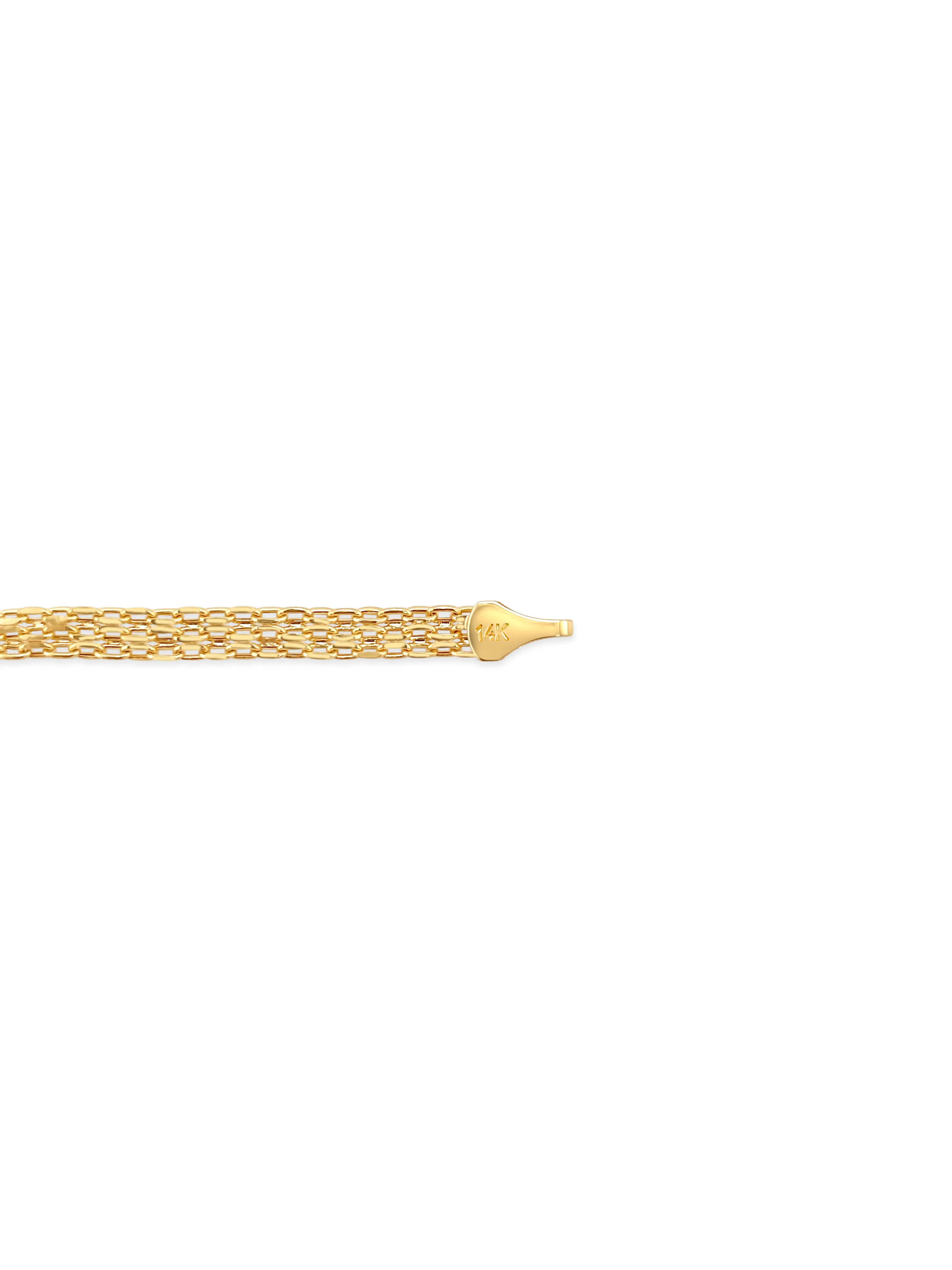 14k Gold Bismark Chain Bracelet