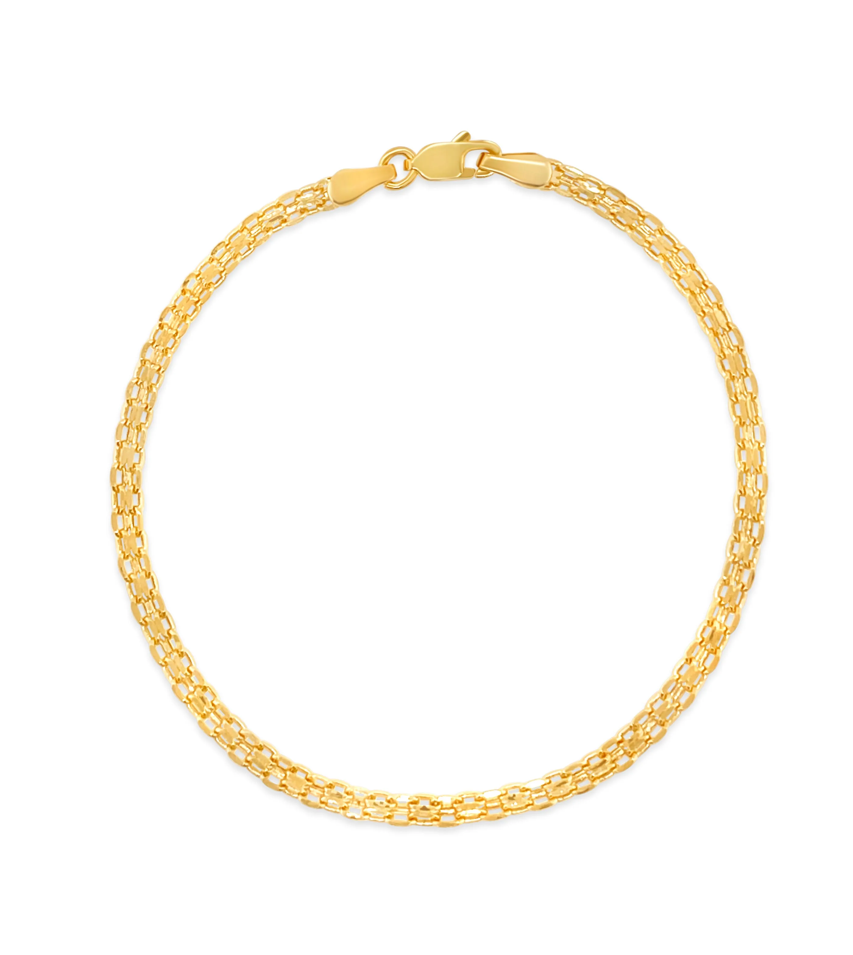 14k Gold Bismark Chain Bracelet