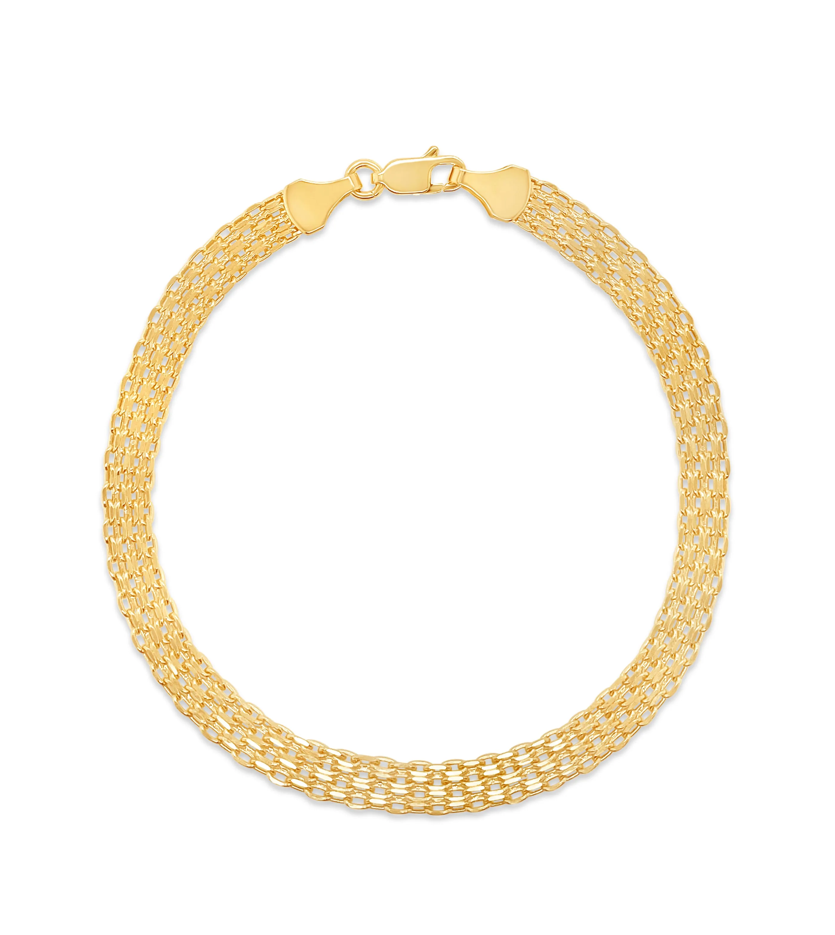 14k Gold Bismark Chain Bracelet
