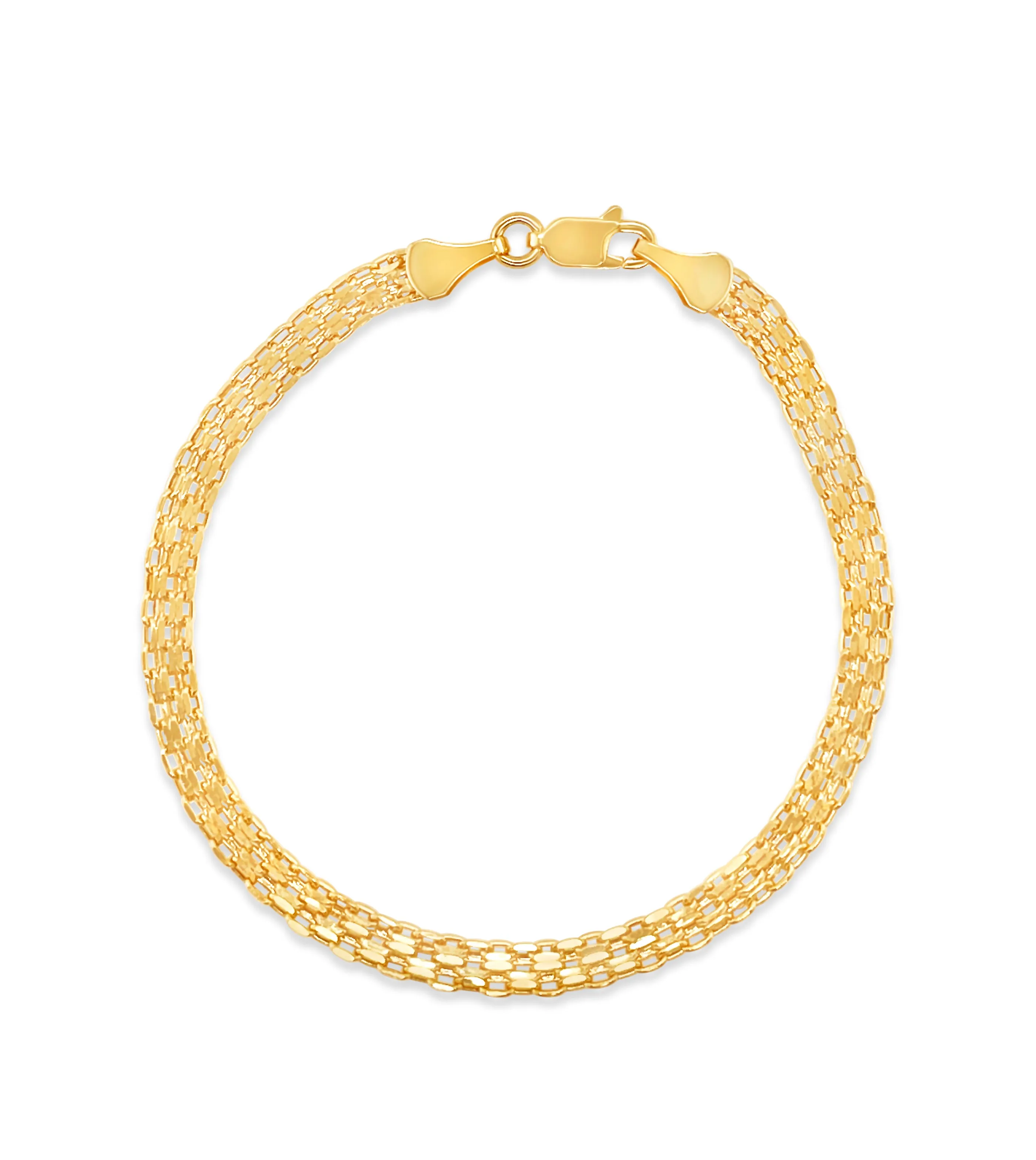 14k Gold Bismark Chain Bracelet