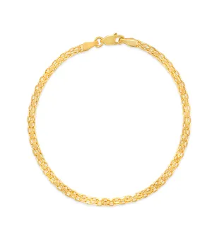 14k Gold Bismark Chain Bracelet