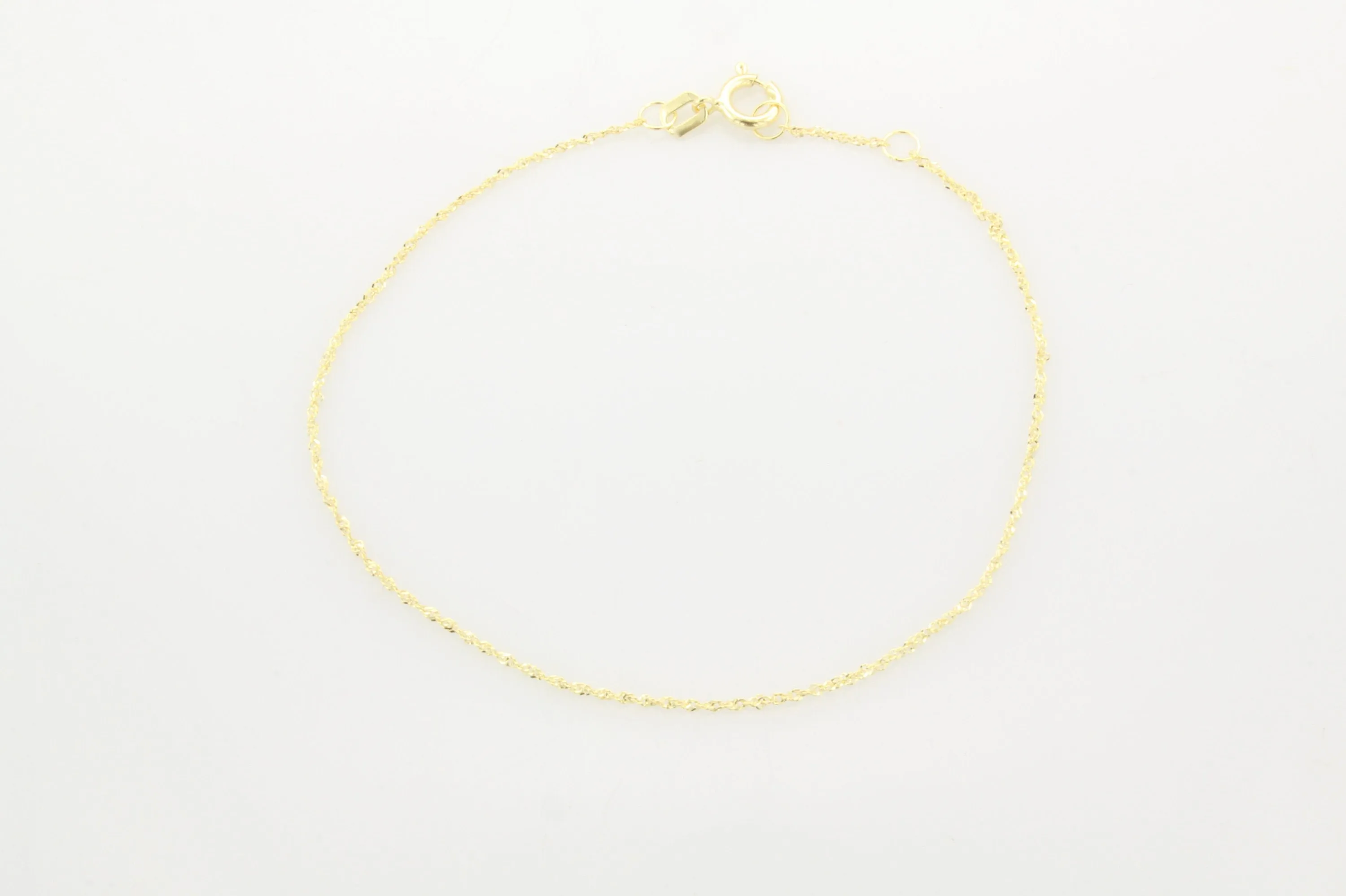 14K Gold Delicate Sparkle Chain Bracelet