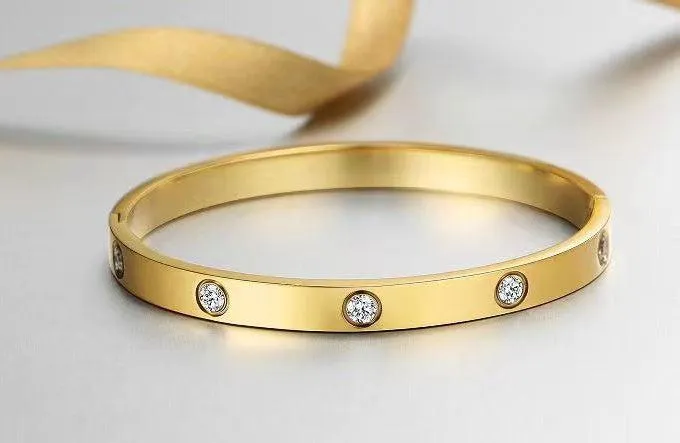 14K Gold Plated Zirconia Friendship Bracelet – Gift for Women & Teens