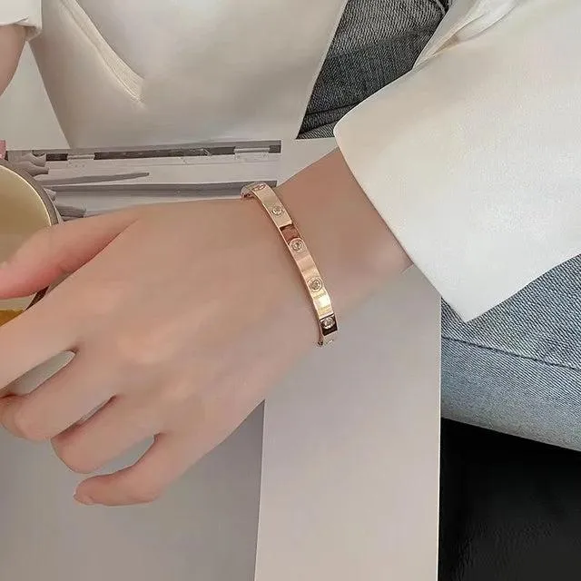 14K Gold Plated Zirconia Friendship Bracelet – Gift for Women & Teens