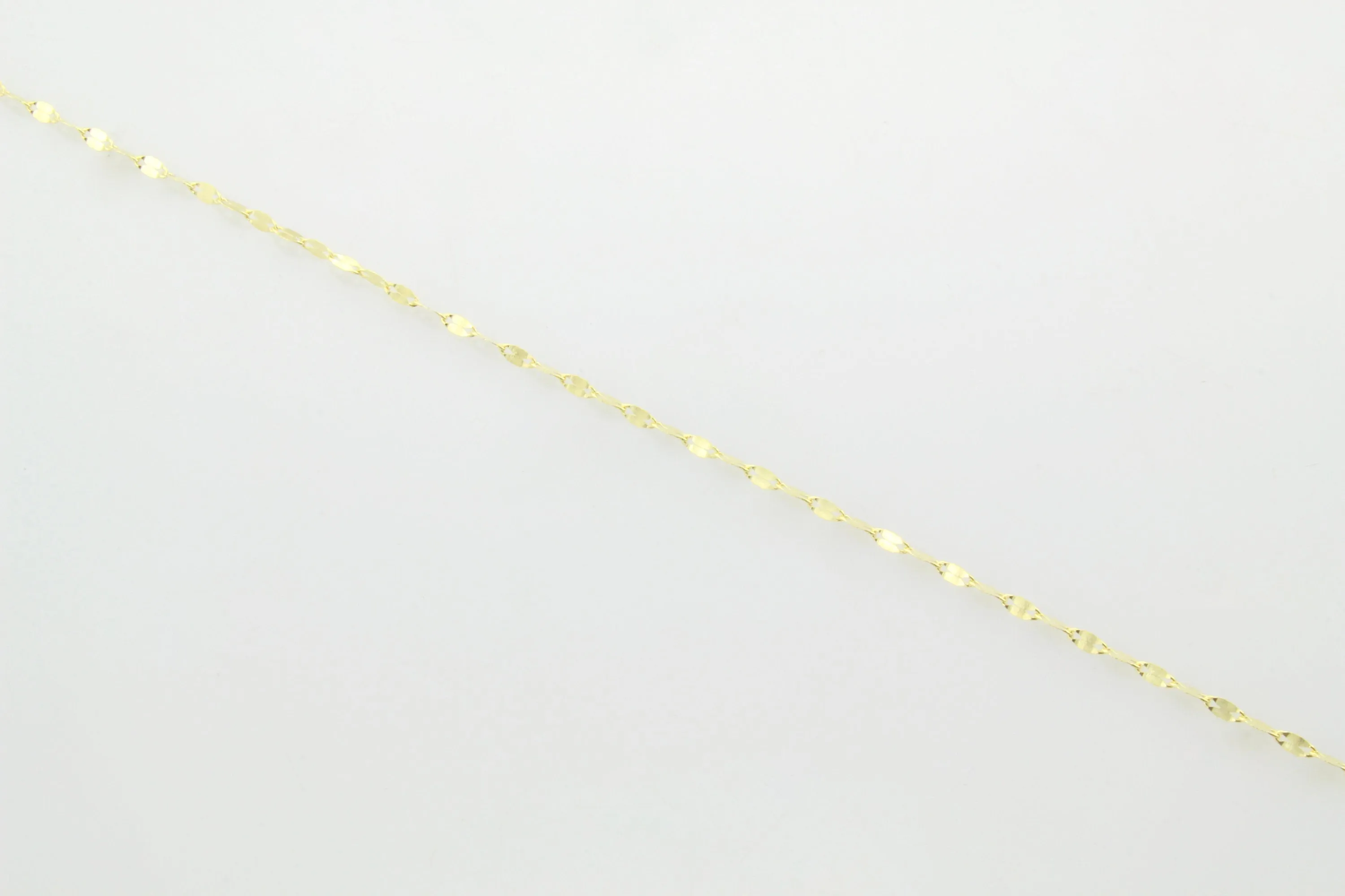 14K Gold Twisted Sparkle Chain Bracelet