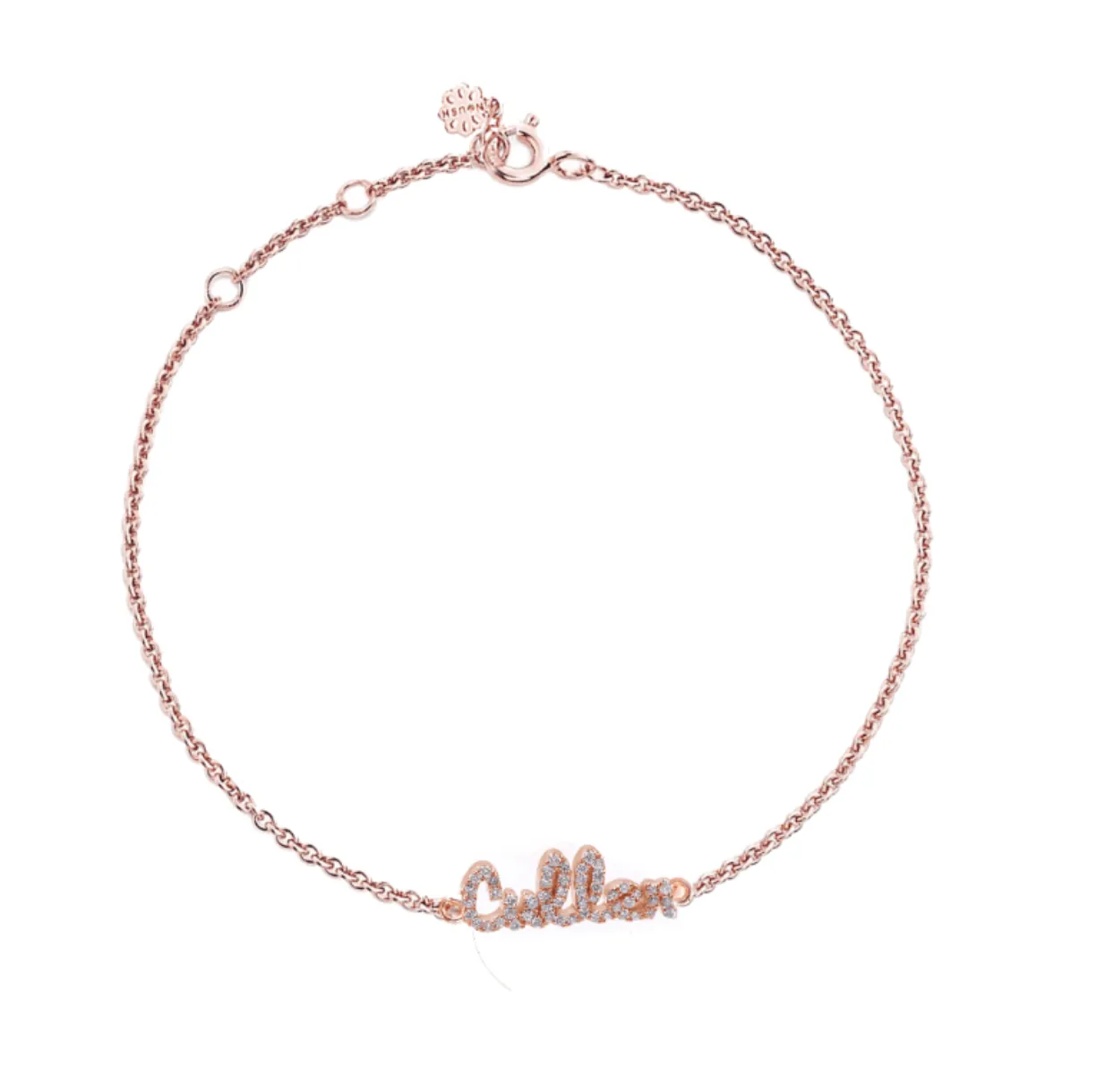 14K Tiny Treasures Diamond Name Bracelet