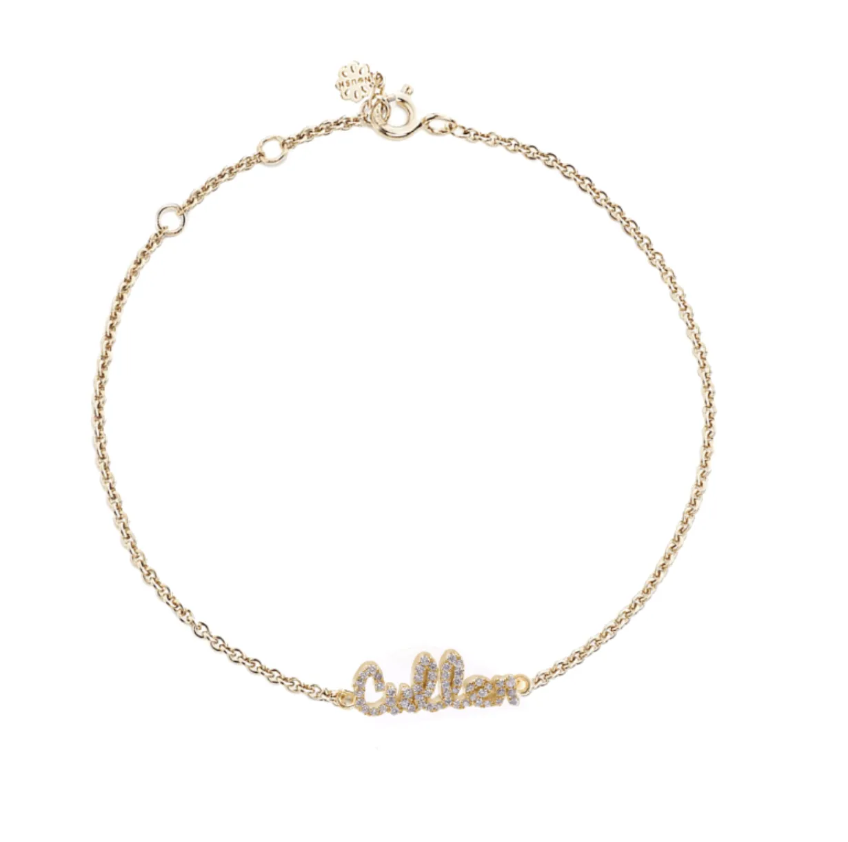 14K Tiny Treasures Diamond Name Bracelet