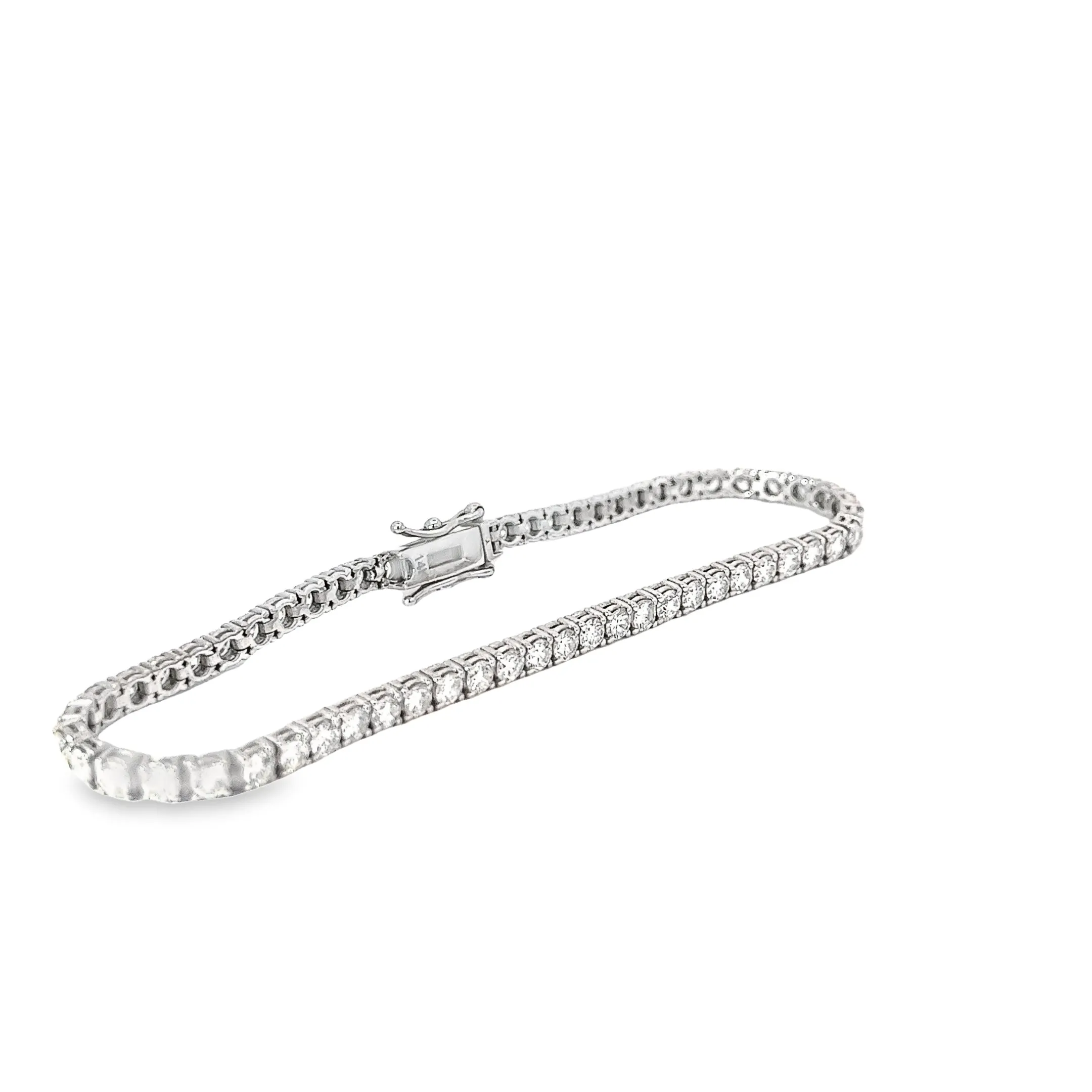 14k white gold 4.50ct G VS2 Round Diamond Tennis Bracelet