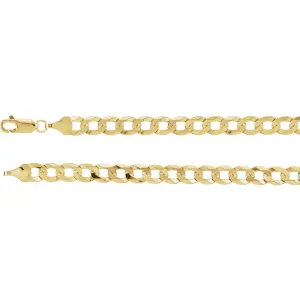 14k Yellow Gold 5.8mm Curb 7" Chain