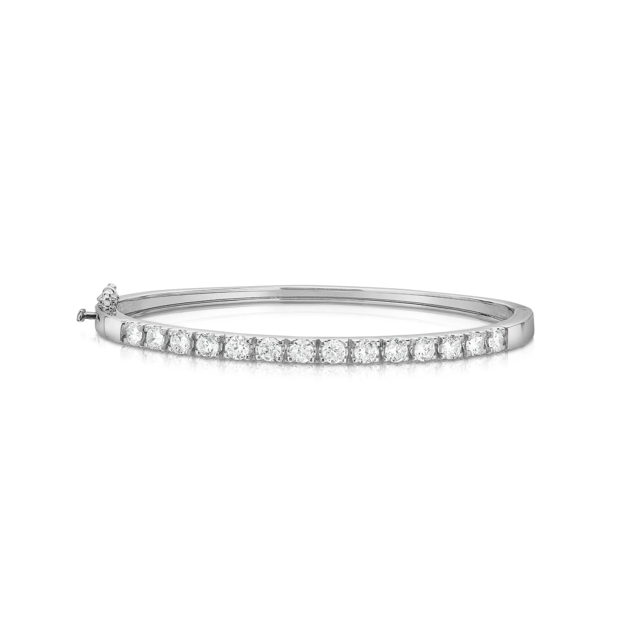 1.50Ct Diamond Bangle in 14K White Gold