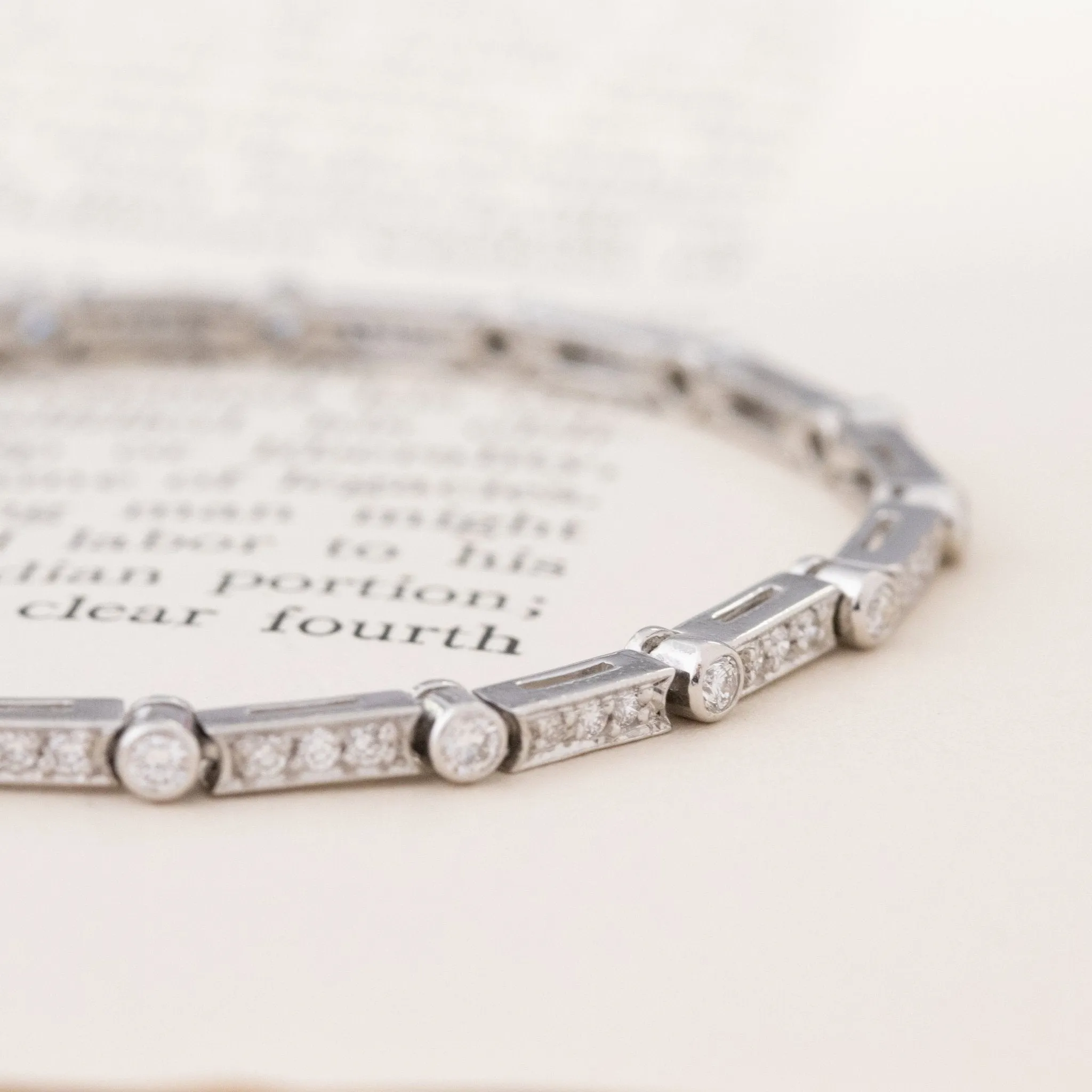 1.61ctw Round Brilliant Cut Diamond Bracelet by Jack Kelege