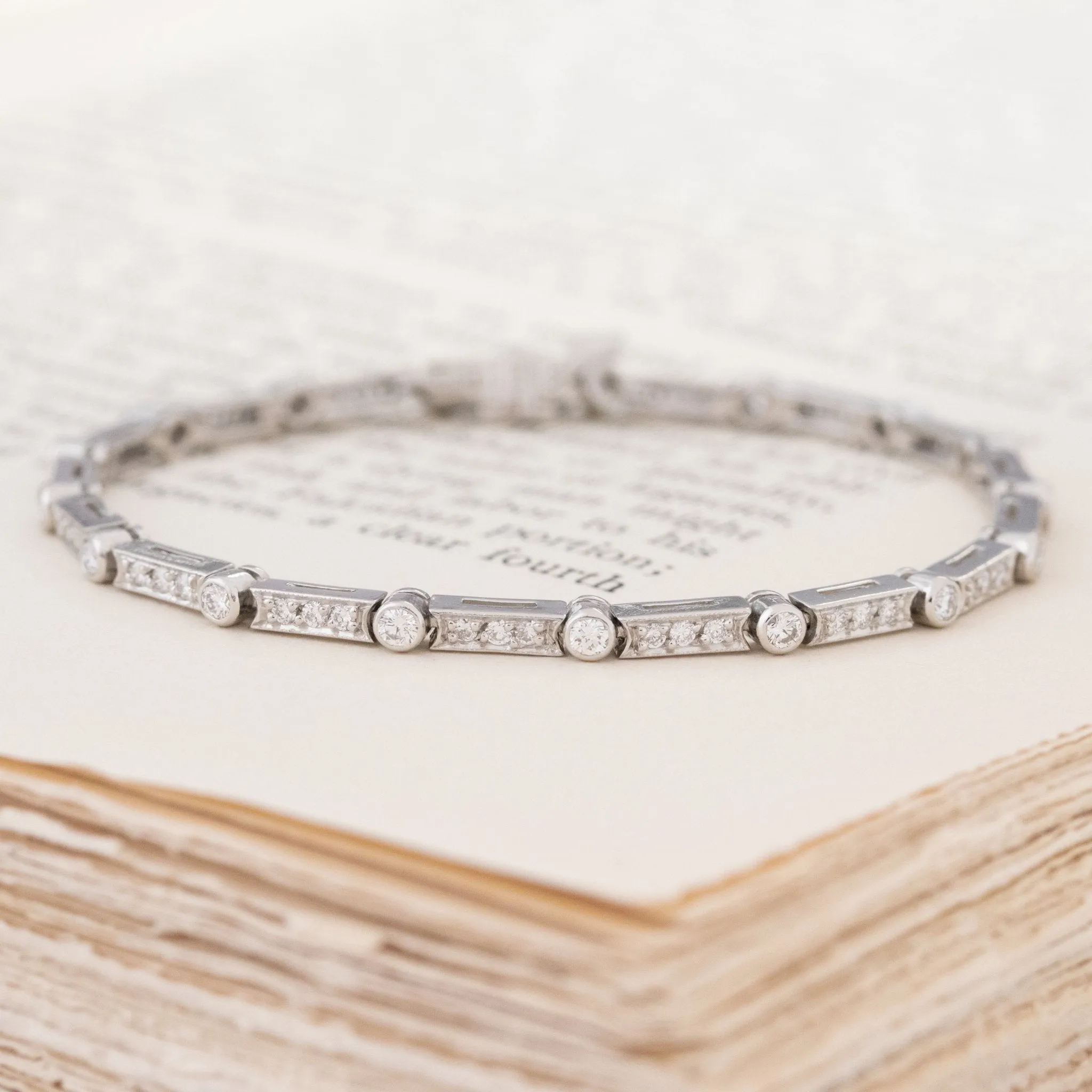 1.61ctw Round Brilliant Cut Diamond Bracelet by Jack Kelege