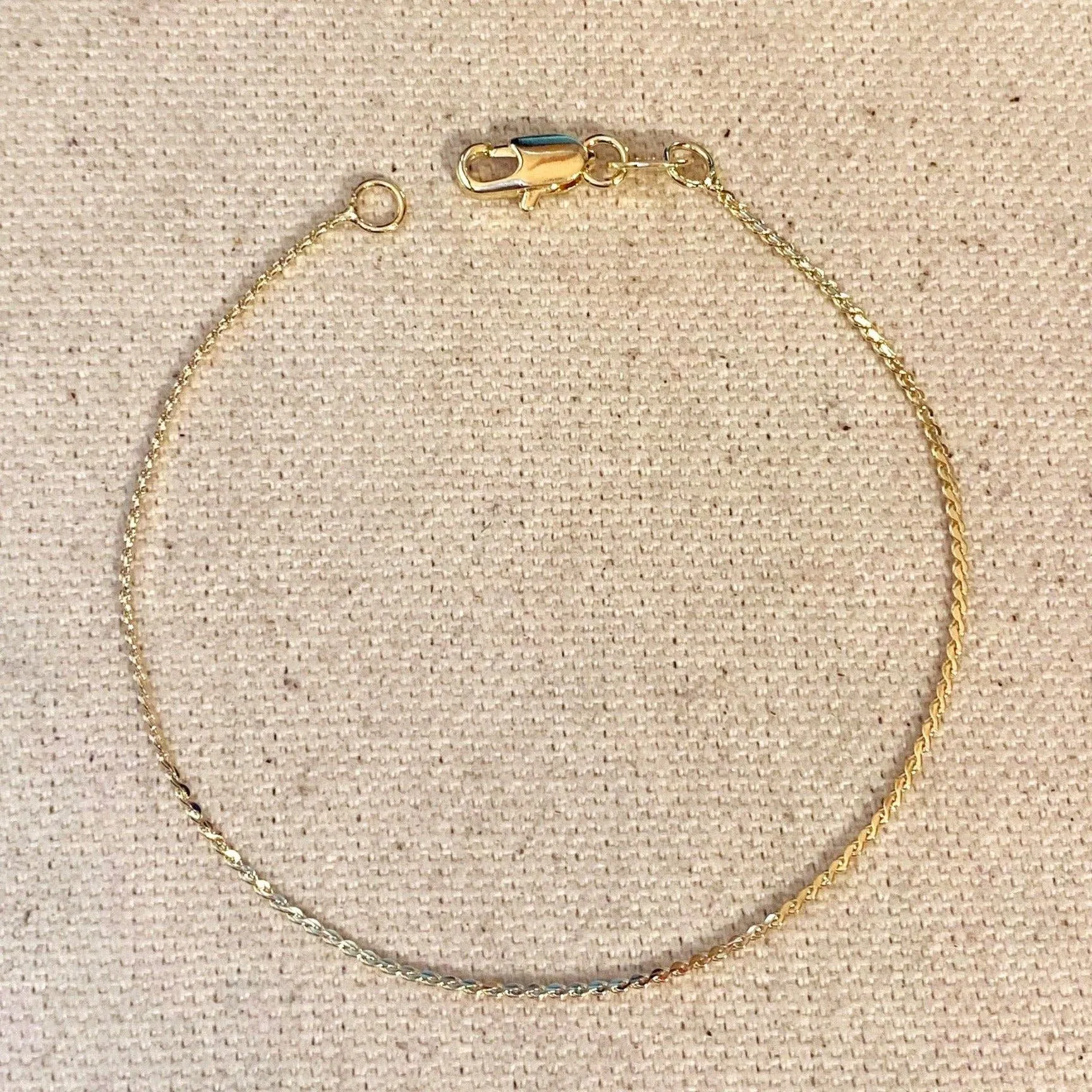 18k Gold Filled Thin Delicate Bracelet
