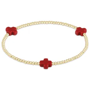 18K Gold Plated Cross Charm Bracelet | 3mm Bead Stackable Boho Bracelet | Women's Jewelry