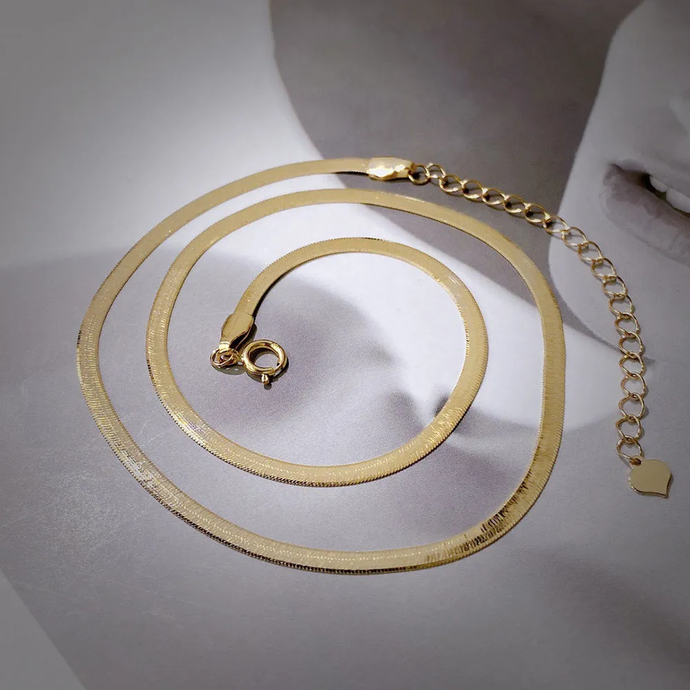 18K Solid Gold Snake Chain Bracelet Lobster Clasp Elegant Charm Jewelry 7.5 in