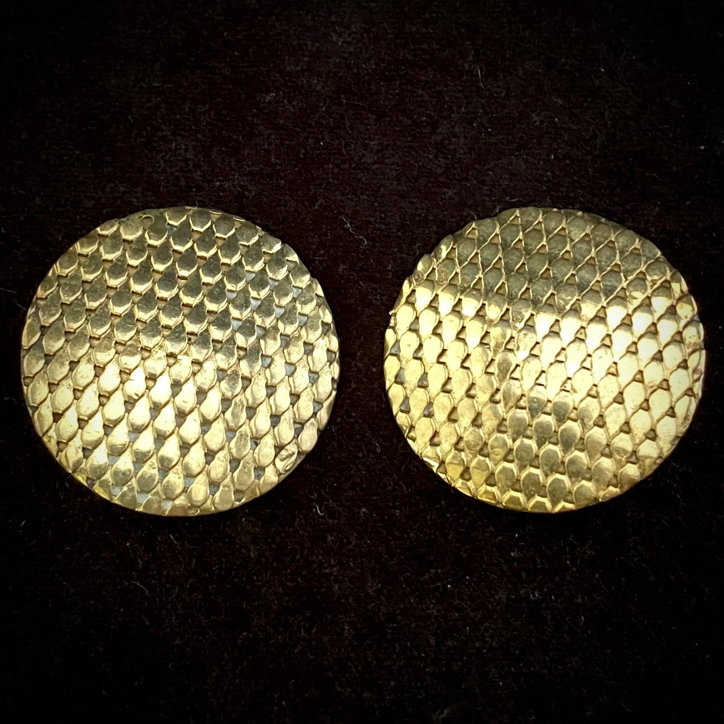 1980s Whiting & Davis Gold Earrings