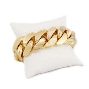 22 MM Cuban Link Bracelet (10K Gold) Huge