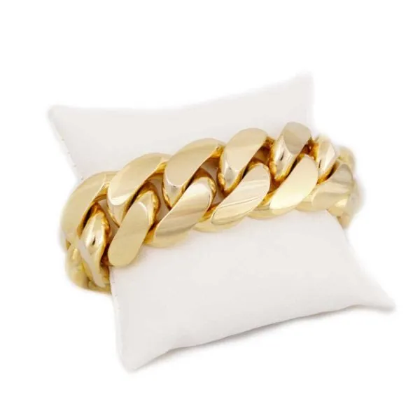 22 MM Cuban Link Bracelet (10K Gold) Huge