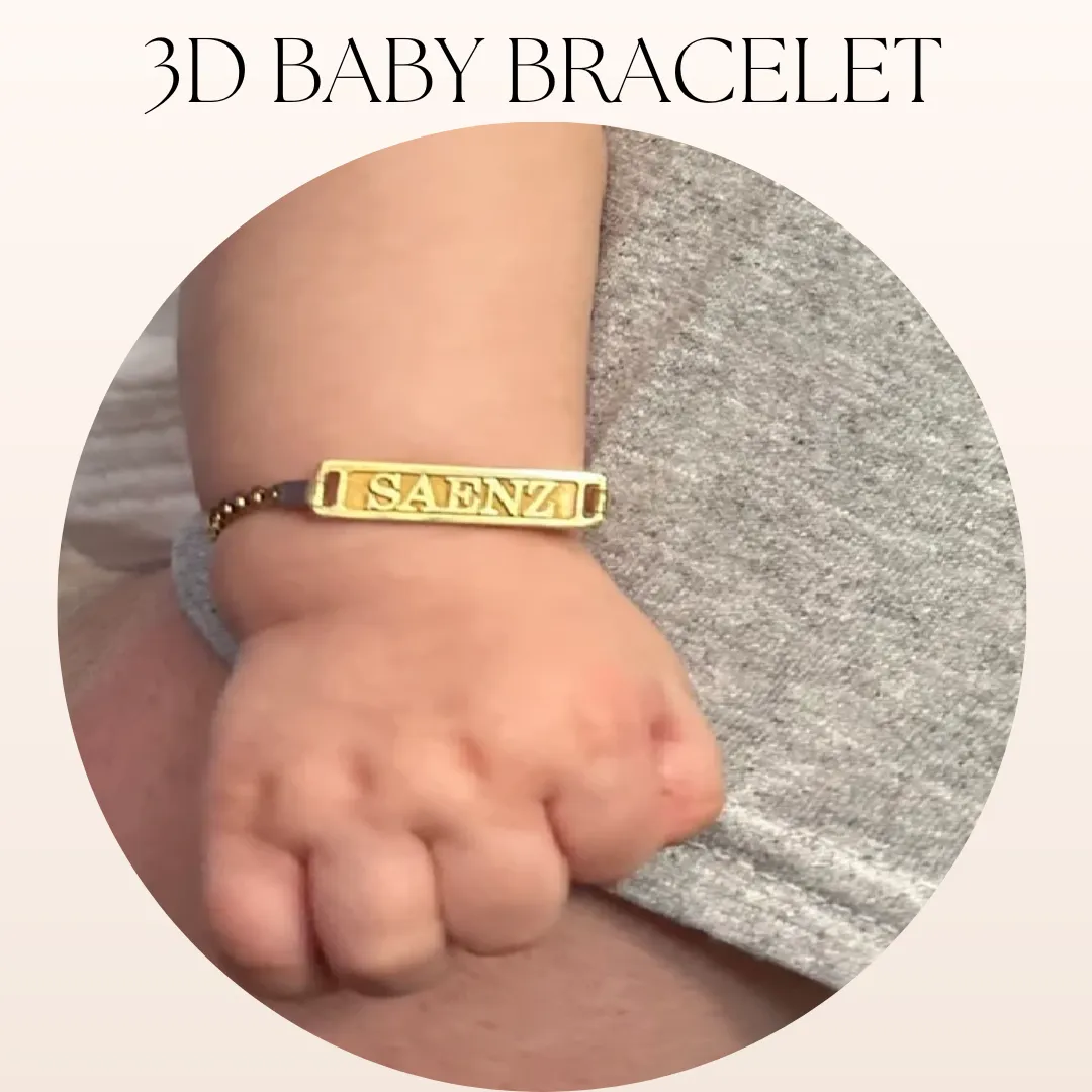 3D Baby Name Bracelet