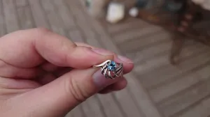.50ct SIZE 5.25 MONTANA SAPPHIRE SILVER RING
