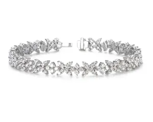 5.8 CTTW Diamond Flower Bracelet