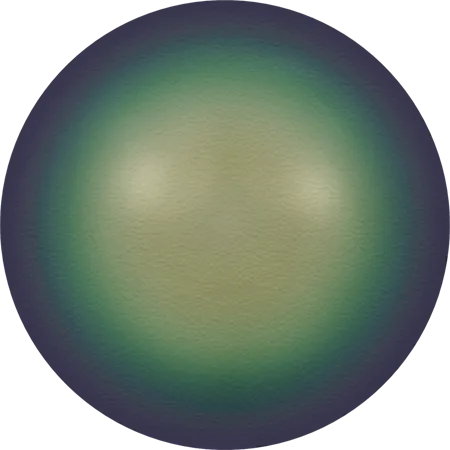 5810 Round Pearls, Crystal Scarabaeus Green Pearl (001 946)