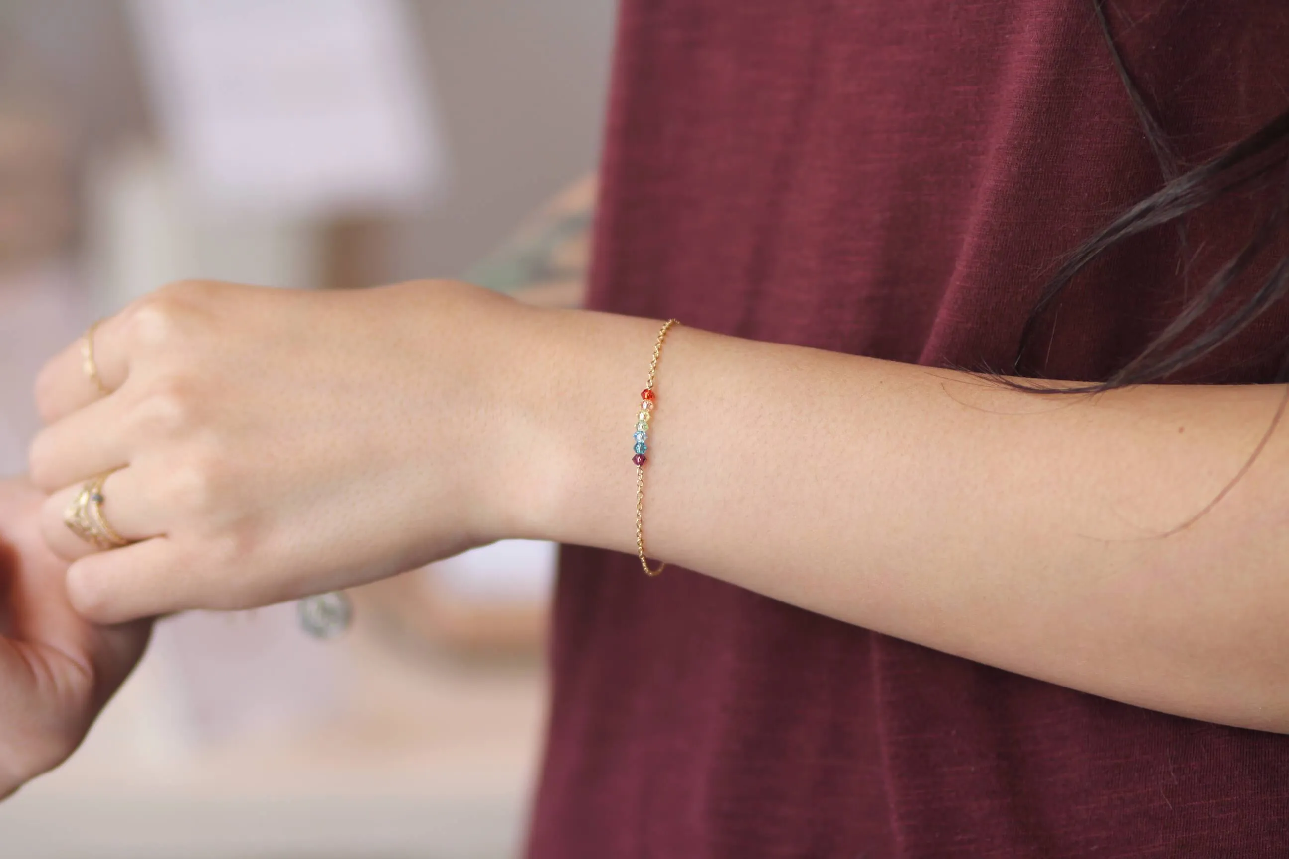 7 Chakras Crystal Bracelet