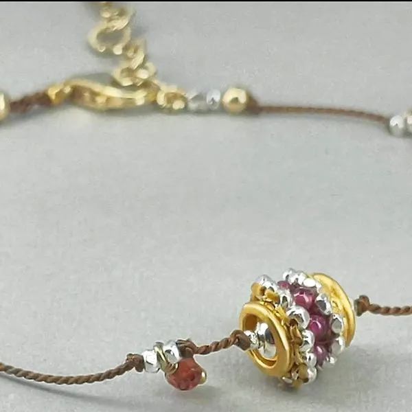 Adore You Bracelet, Gold and Garnet