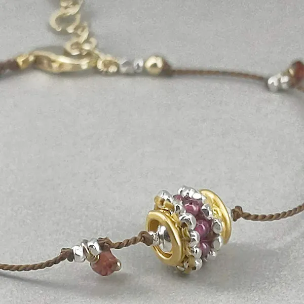Adore You Bracelet, Gold and Garnet