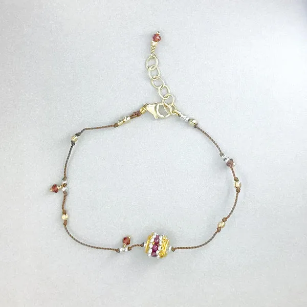 Adore You Bracelet, Gold and Garnet