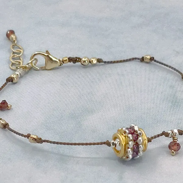 Adore You Bracelet, Gold and Garnet