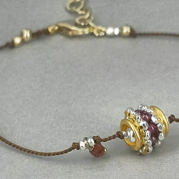 Adore You Bracelet, Gold and Garnet