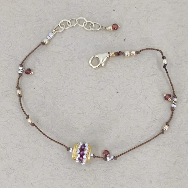 Adore You Bracelet, Gold and Garnet