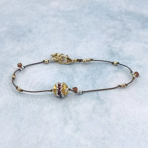 Adore You Bracelet, Gold and Garnet