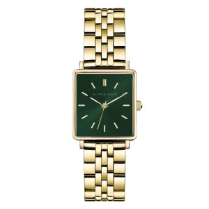 Alfred Sung Harmony Sunray Green dial Gold Stainless Steel Bracelet Ladies watch