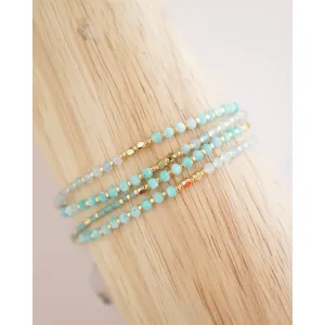 Amazonite Healing Gemstone Stacking Bracelet