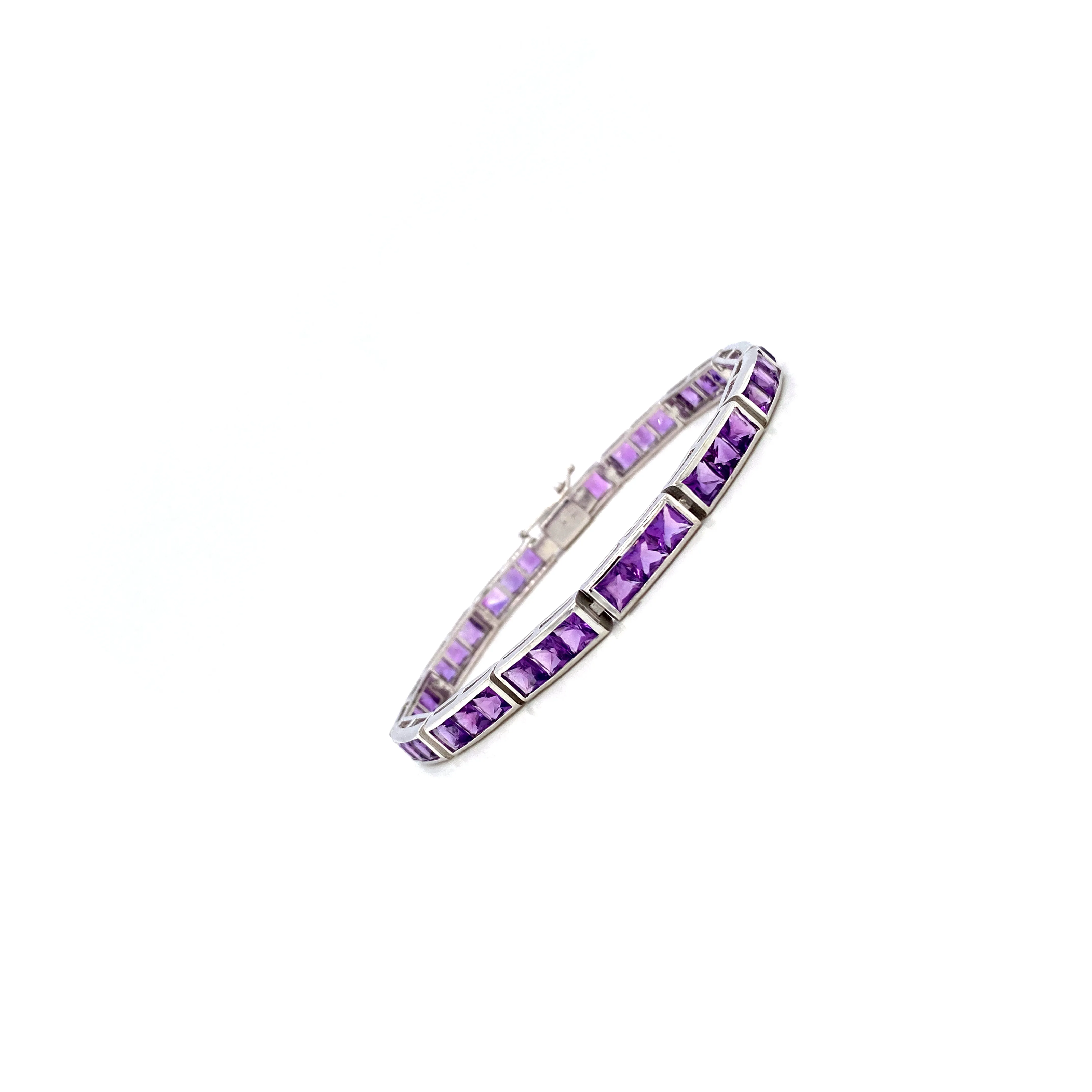 Amethyst Bracelet in .925 Sterling Silver - KSD 49555