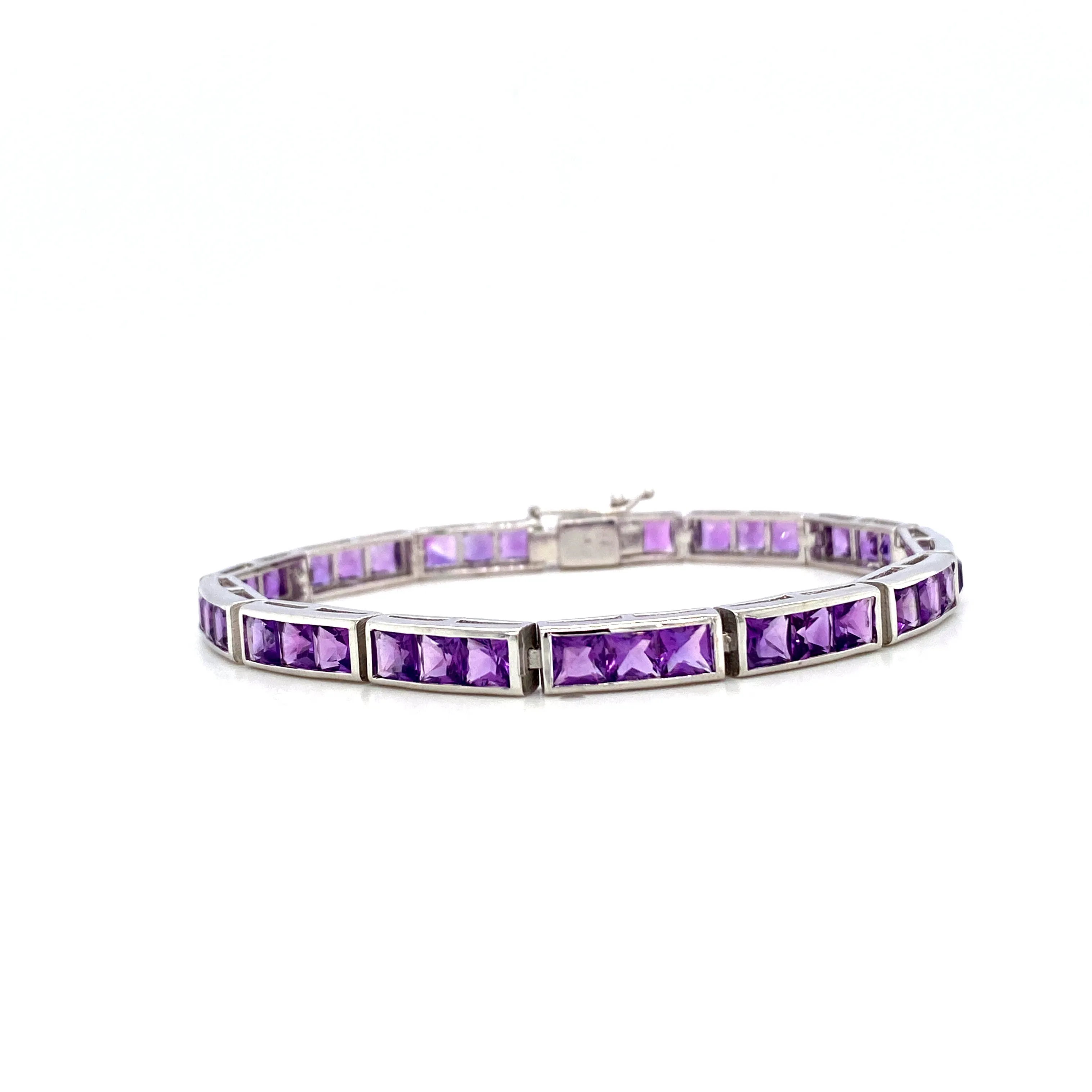 Amethyst Bracelet in .925 Sterling Silver - KSD 49555