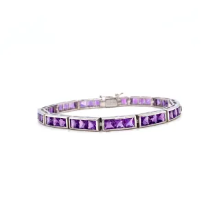 Amethyst Bracelet in .925 Sterling Silver - KSD 49555