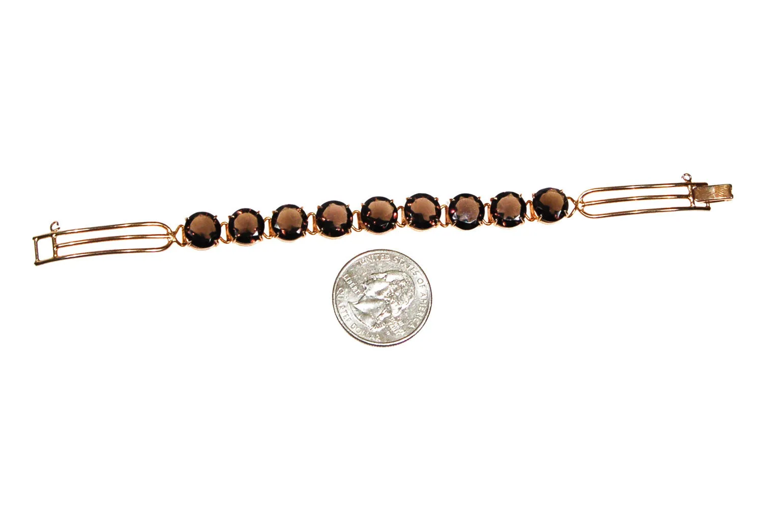 Art Deco Inspired Smokey Quartz Bracelet