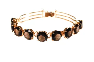 Art Deco Inspired Smokey Quartz Bracelet
