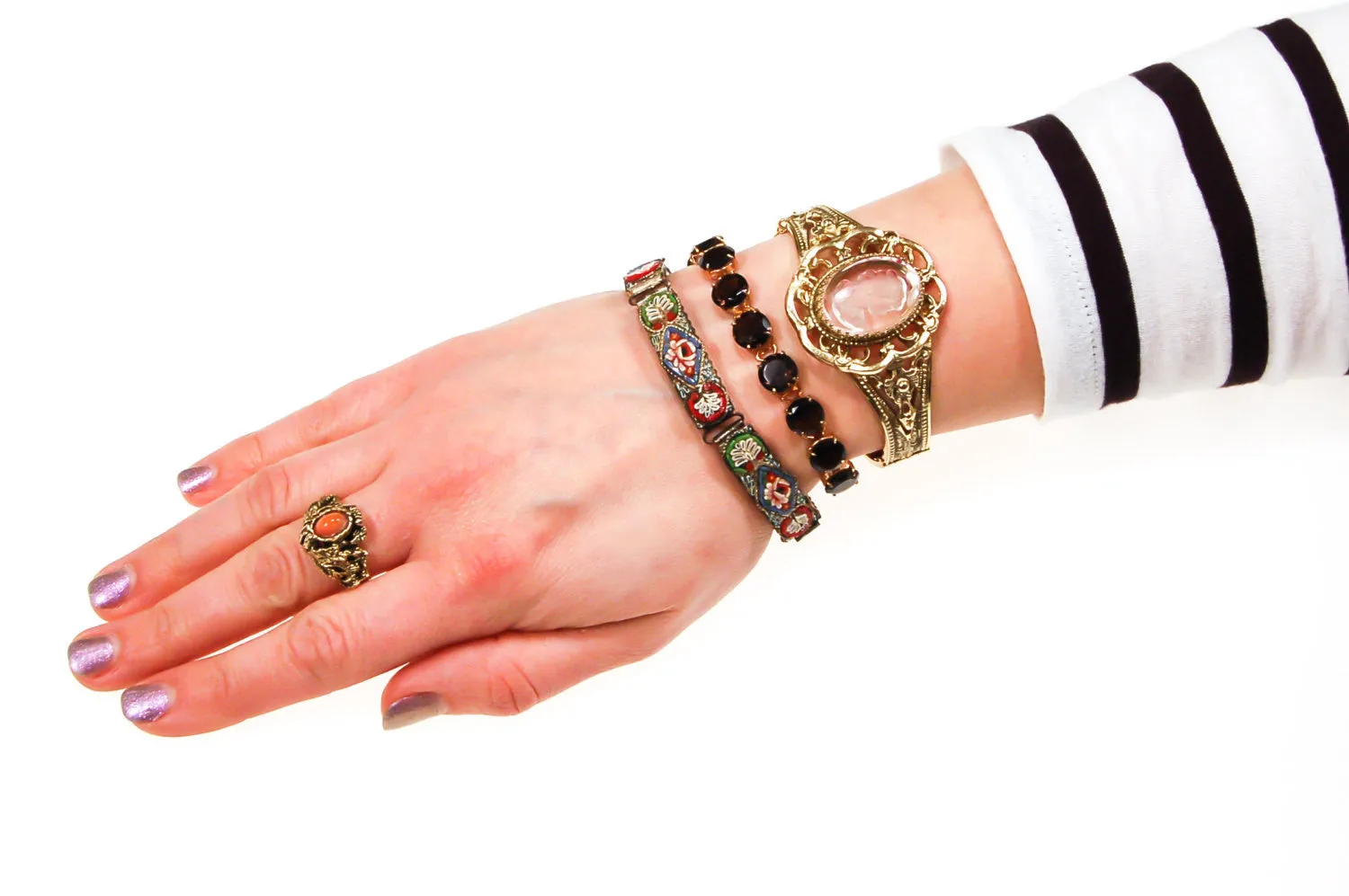 Art Deco Inspired Smokey Quartz Bracelet