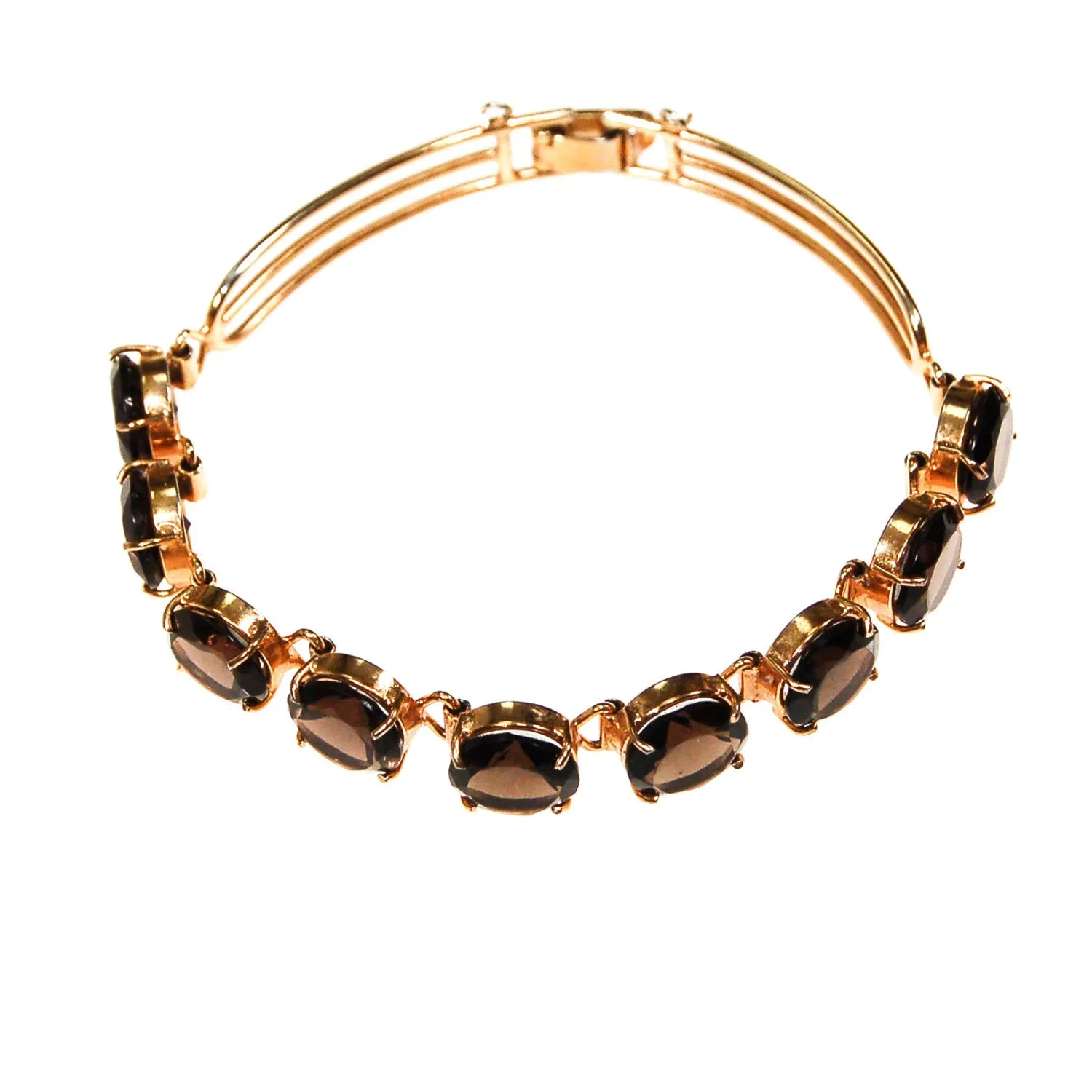 Art Deco Inspired Smokey Quartz Bracelet