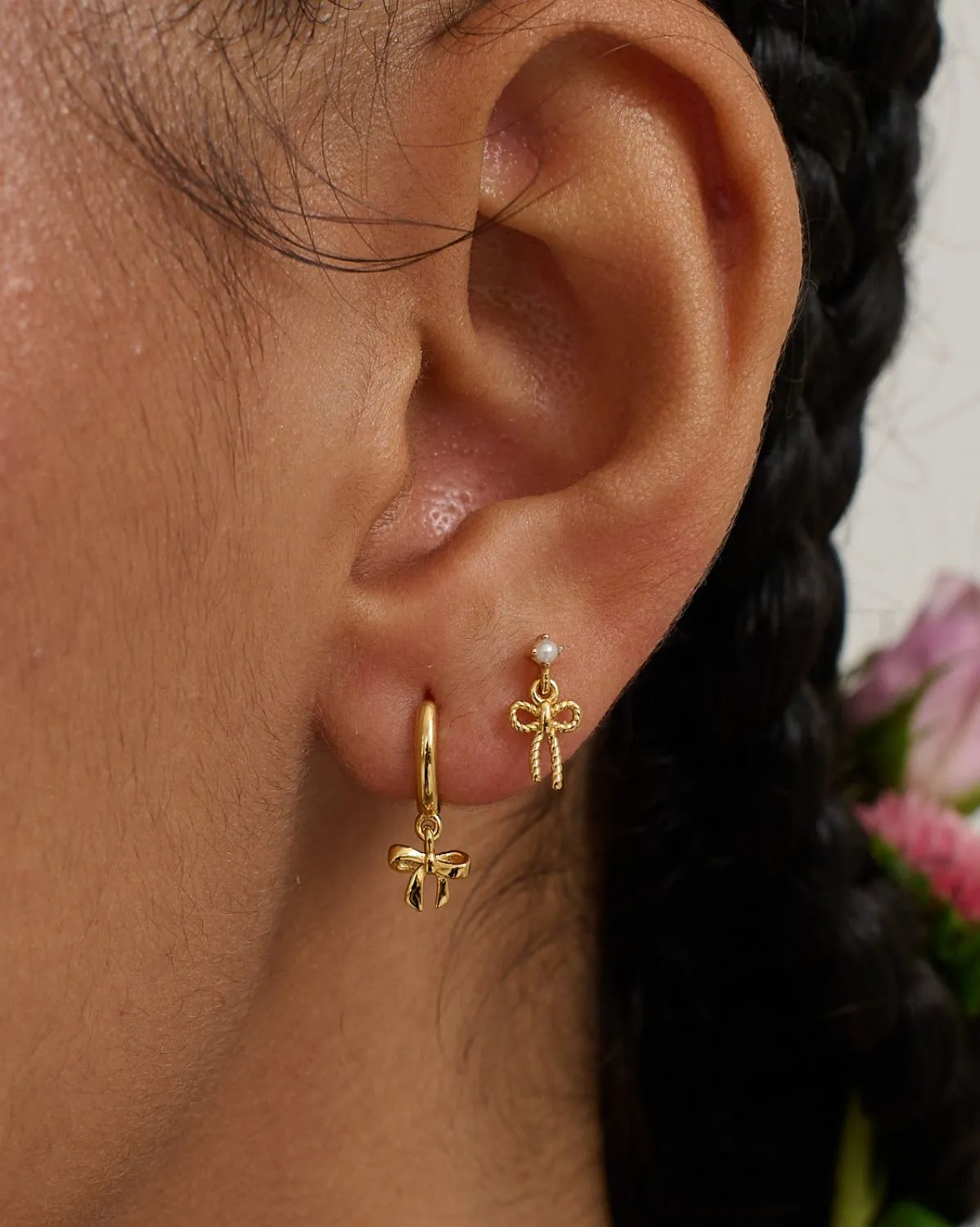 Ava Bow Earrings Set