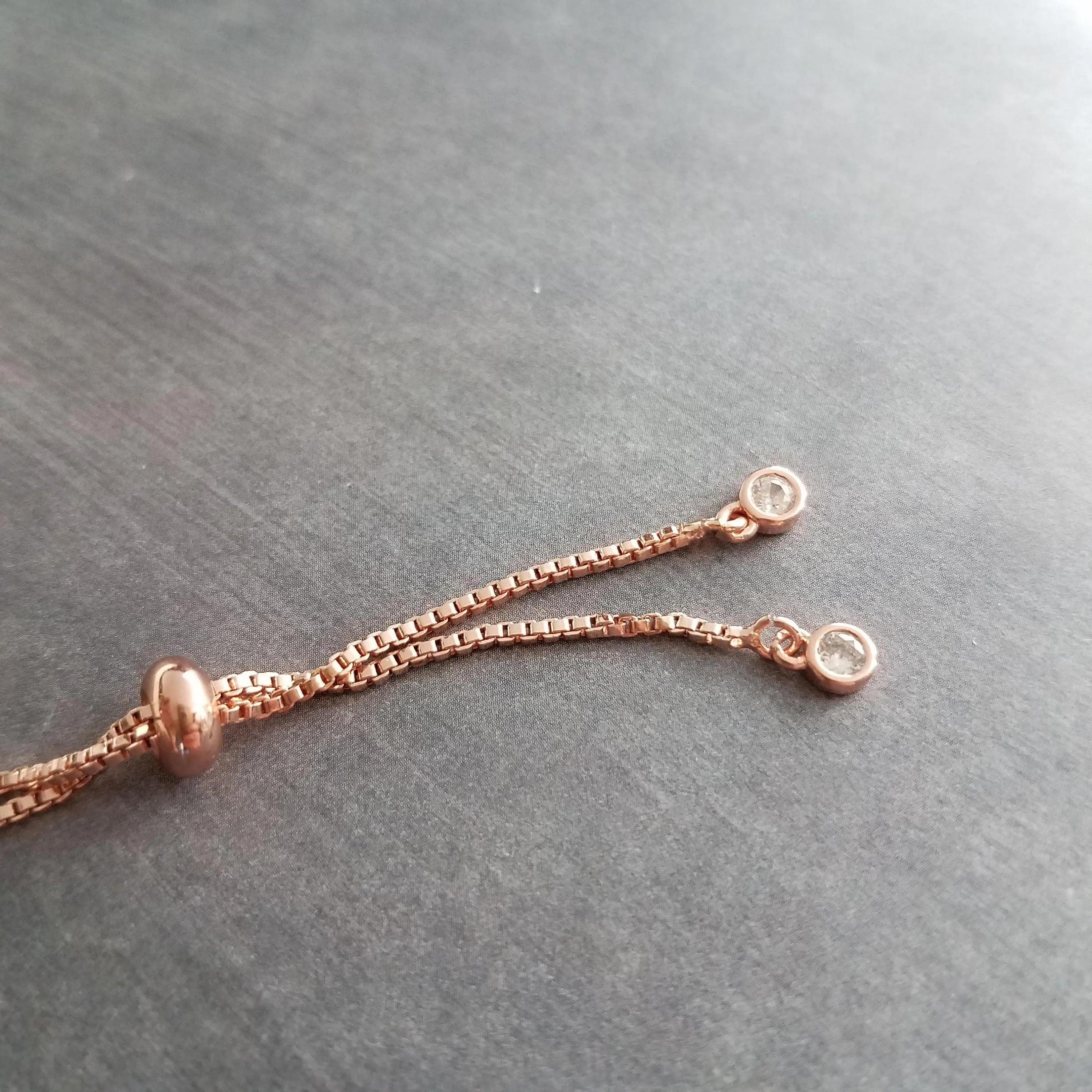Beaded Rose Gold Bracelet, heart medallion, bead bracelet, adjustable chain bracelet, rose gold mandala, mandala bracelet, rose gold heart