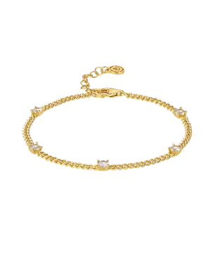 Birthstone Bracelet April 18ct Gold Plated