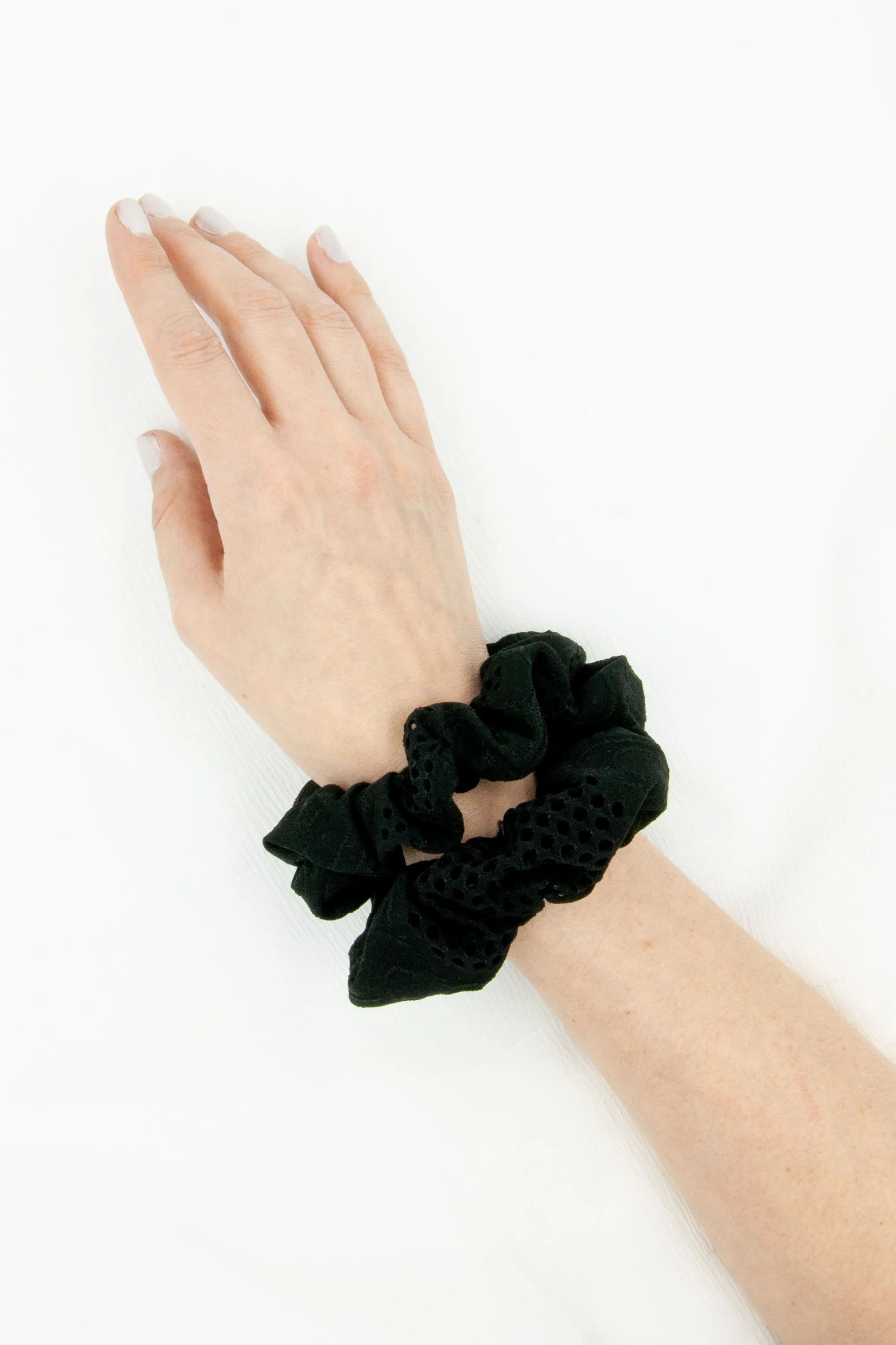 Black Lasercut Scrunchie