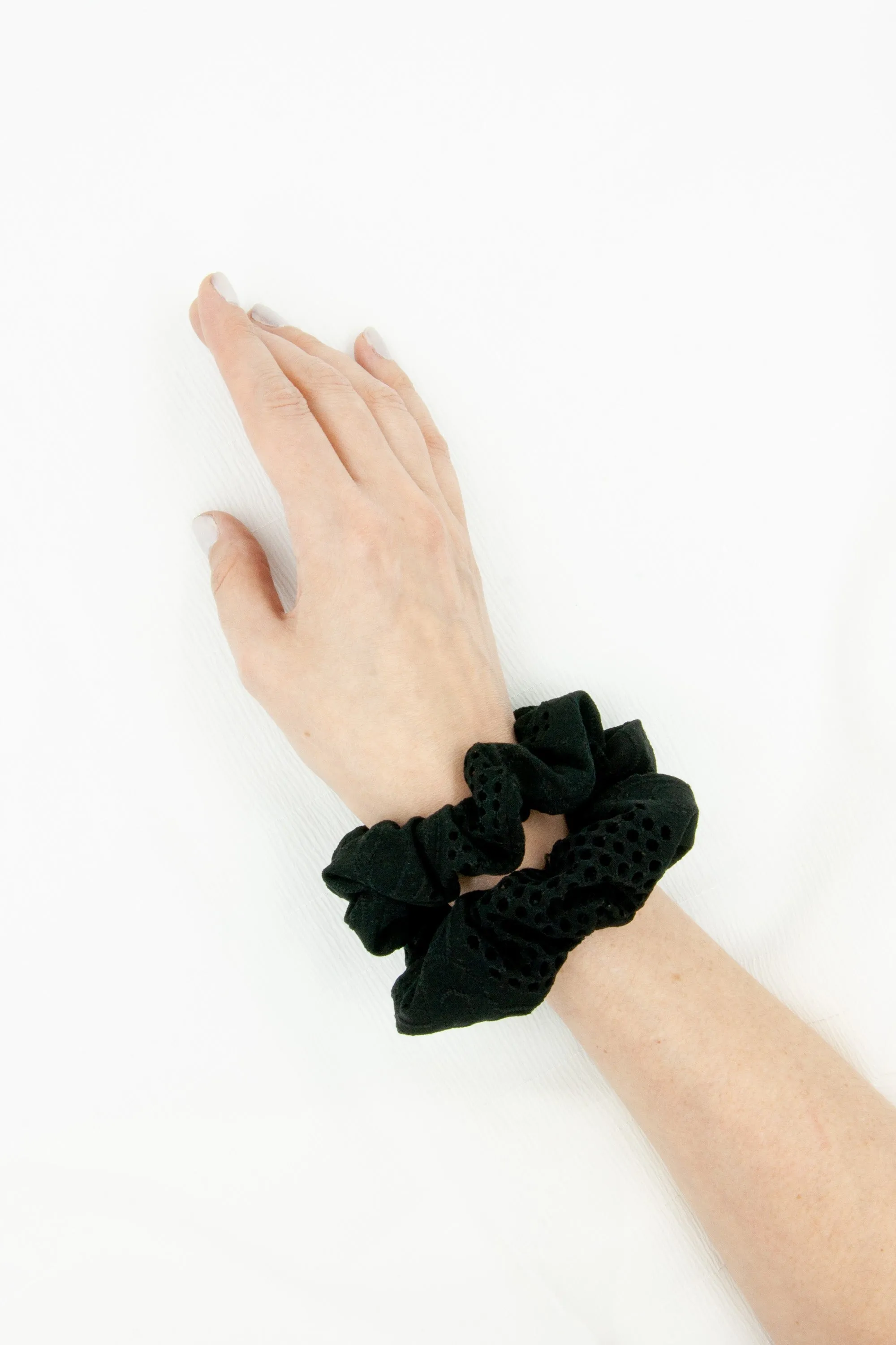 Black Lasercut Scrunchie