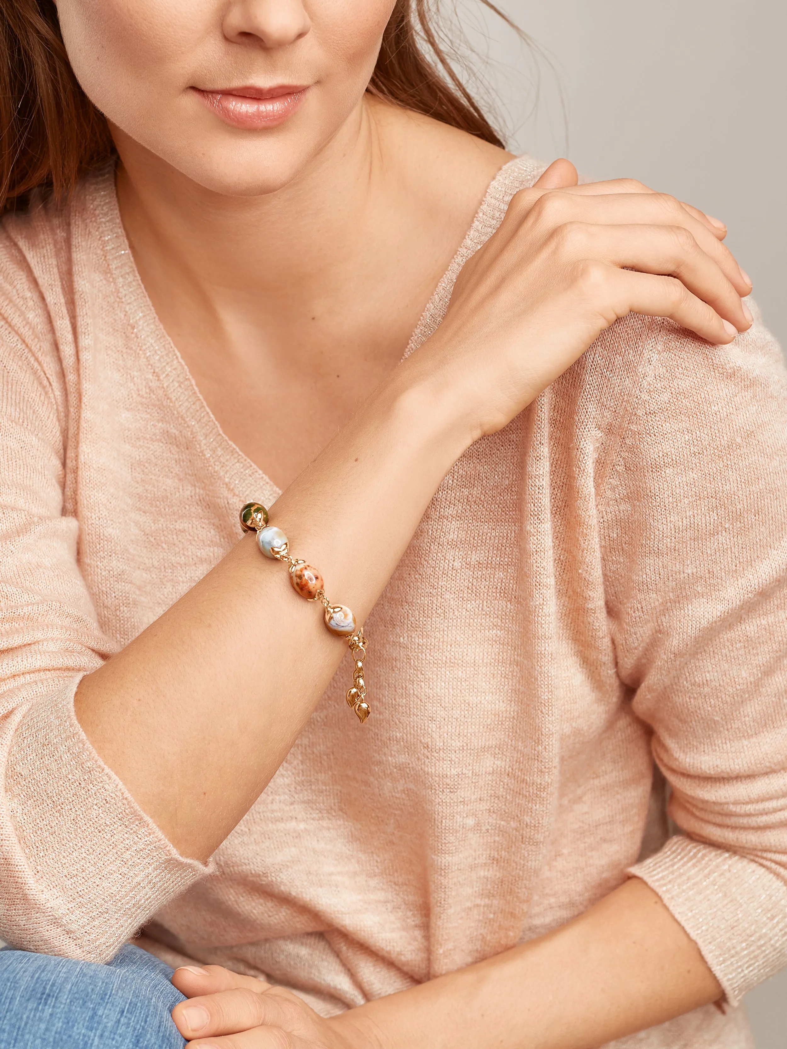 Bracelet COCONUT small link version Ocean Jasper Ocean Jasper