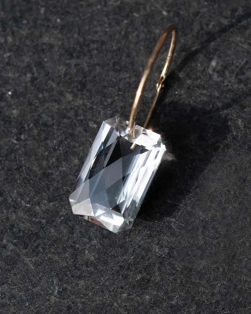 Briolette Emerald Cut Ghost Amethyst